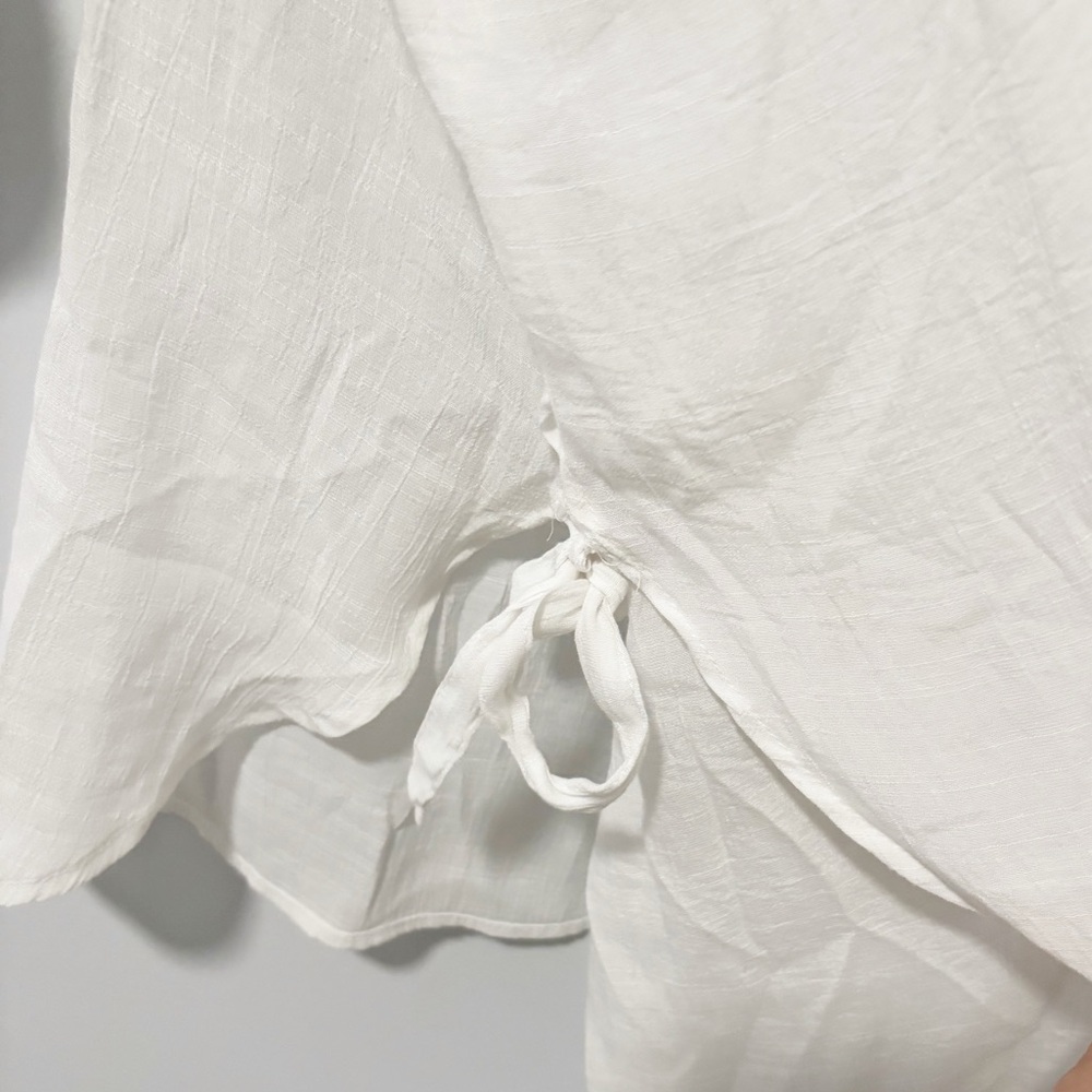 Time and‎ Tru Collared Button-Up Blouse Womens 3X White Lightweight Vacation - Picture 6 of 14